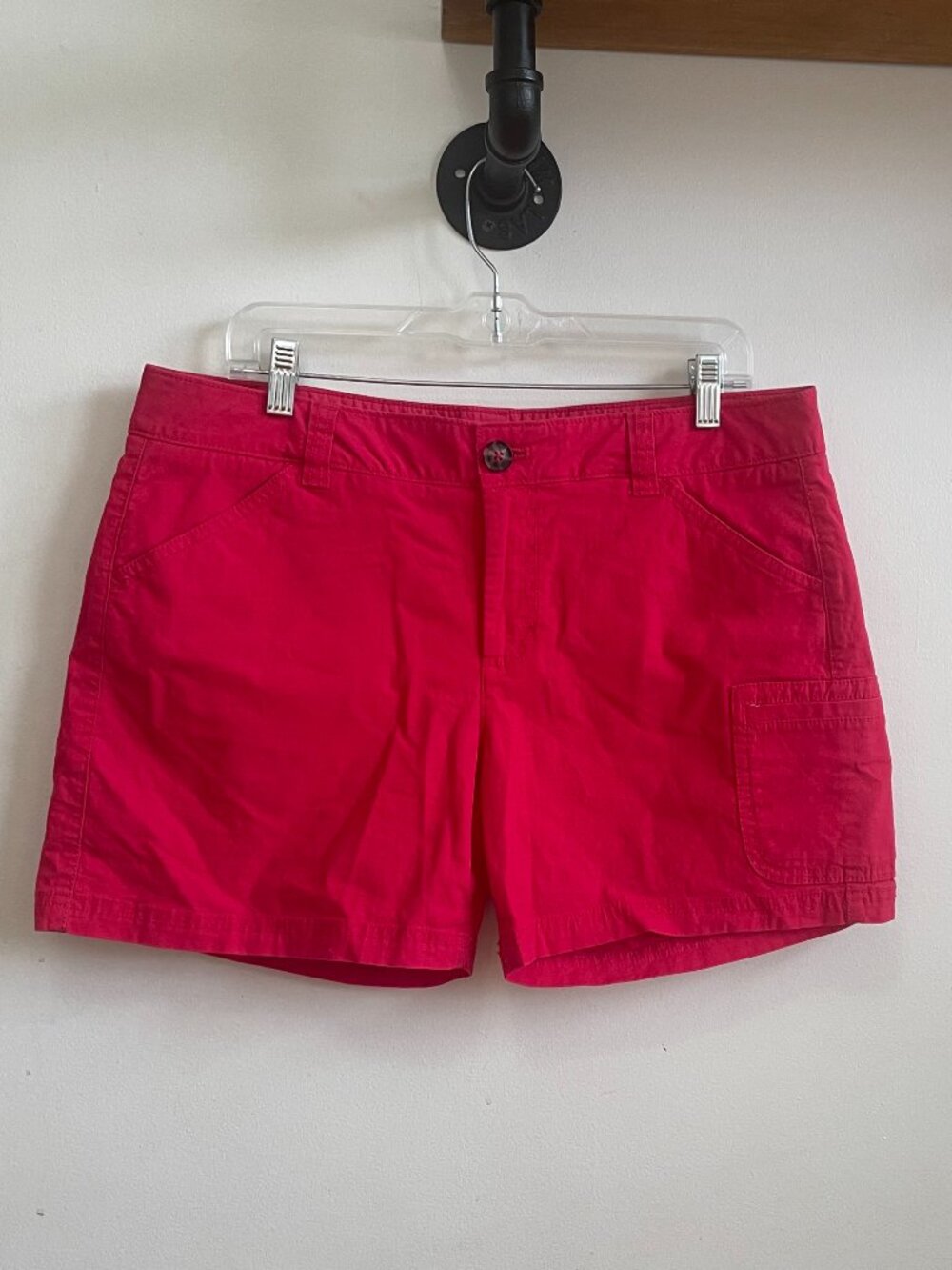 Eddie Bauer Red/Dark Pink Cotton Shorts - Women's Size 12